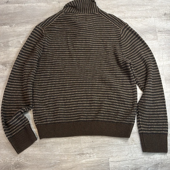 Haggar Quarter Button Sweater Sz L Lined Patten Casual Knit Pullover - Picture 6 of 7